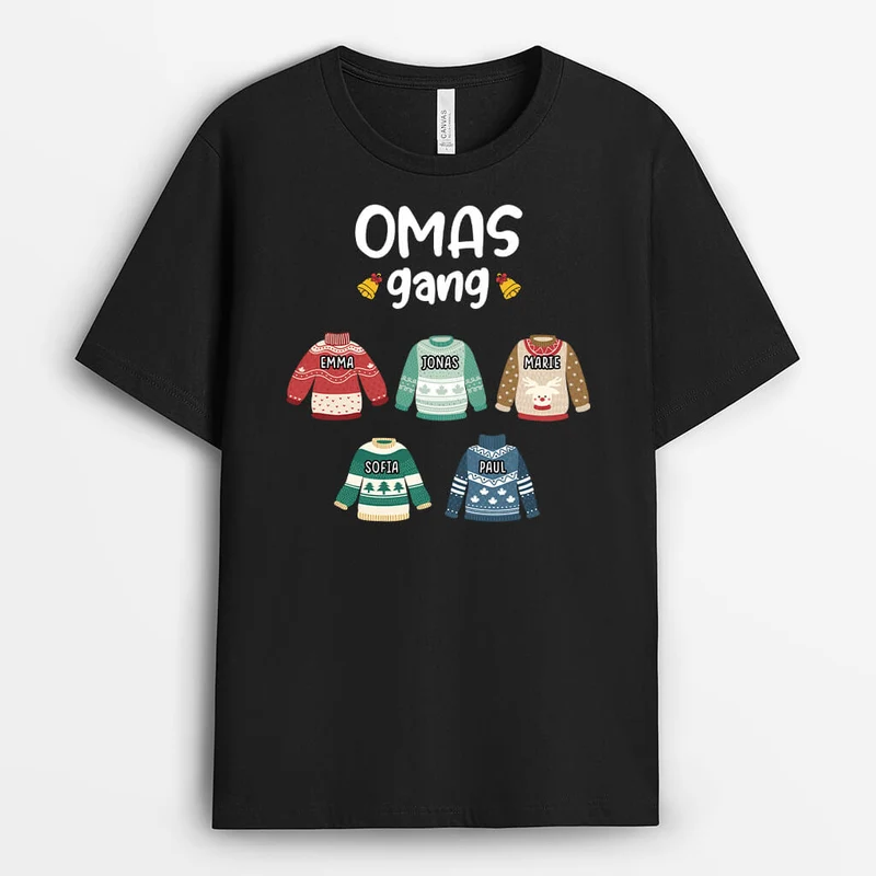 Opas/Papas Bande - Personalisiertes Geschenk | T-Shirt für Männer zu Weihnachten