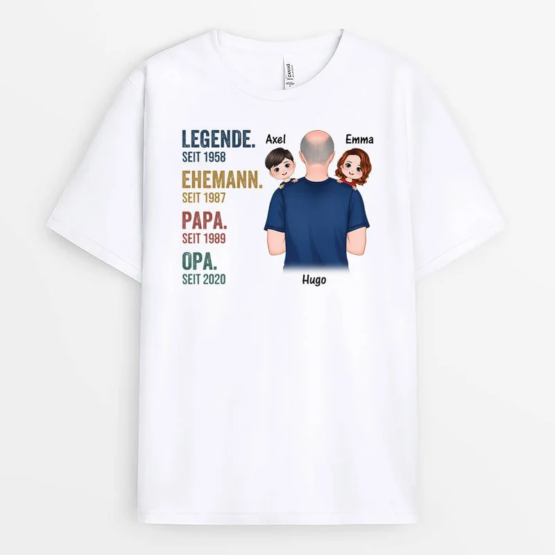 Legende Mit Kinder - Personalisiertes Geschenk | T-shirt für Opas