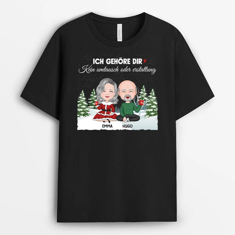 Ich Gehöre Dir Weihnachten - Personalisiertes Geschenk | T-SHIRT FÜR PAARE