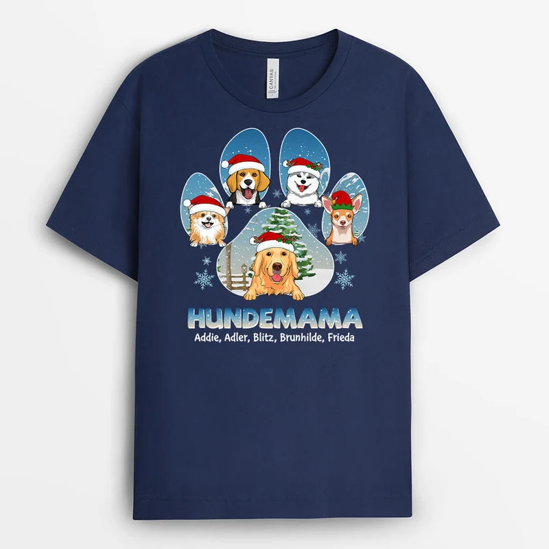 Cooler Hundepapa Weihnachten - Personalisiertes Geschenk | T-shirt für Hundeliebhaber