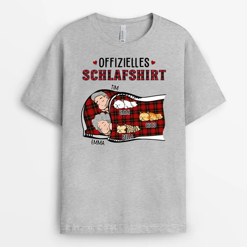 Offizielles Schlafshirt für Paare - Personalisiertes Geschenk | T-shirt für Paare