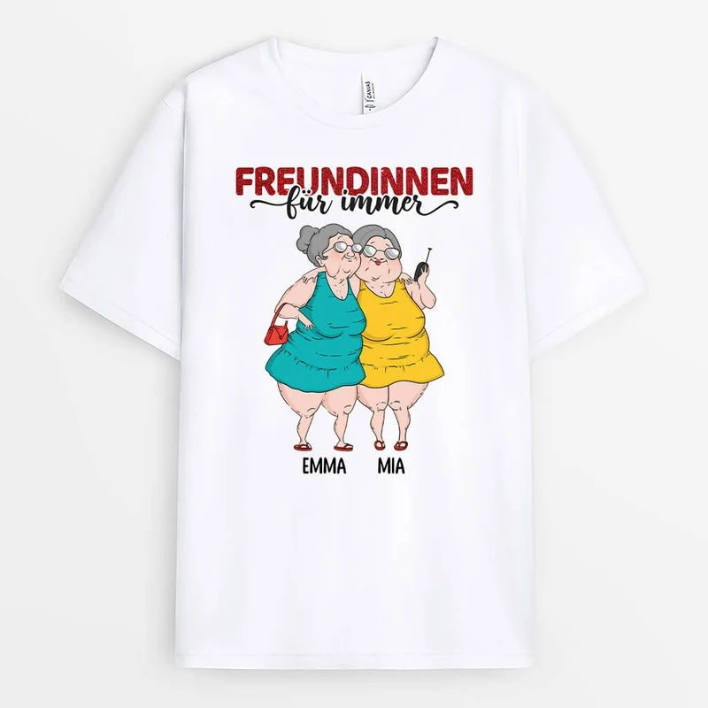 Besties/Schwestern für immer - Personalisiertes Geschenk | T-shirt für beste Freundinnen/Schwestern