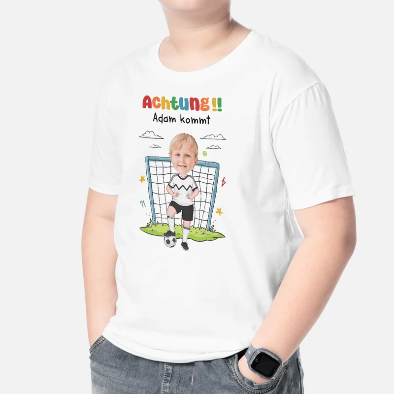 Achtung Name + Kommt - Personalisiertes Geschenk | T-shirt für Kinder