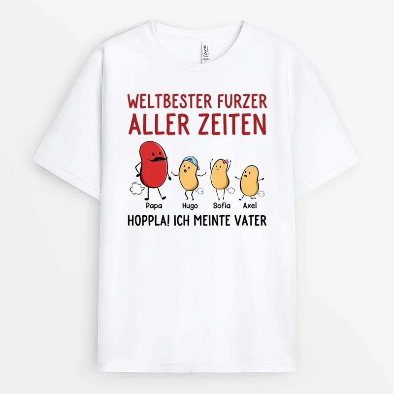 Bester Furzer Der Welt - Personalisiertes Geschenk | T-Shirt für Papas