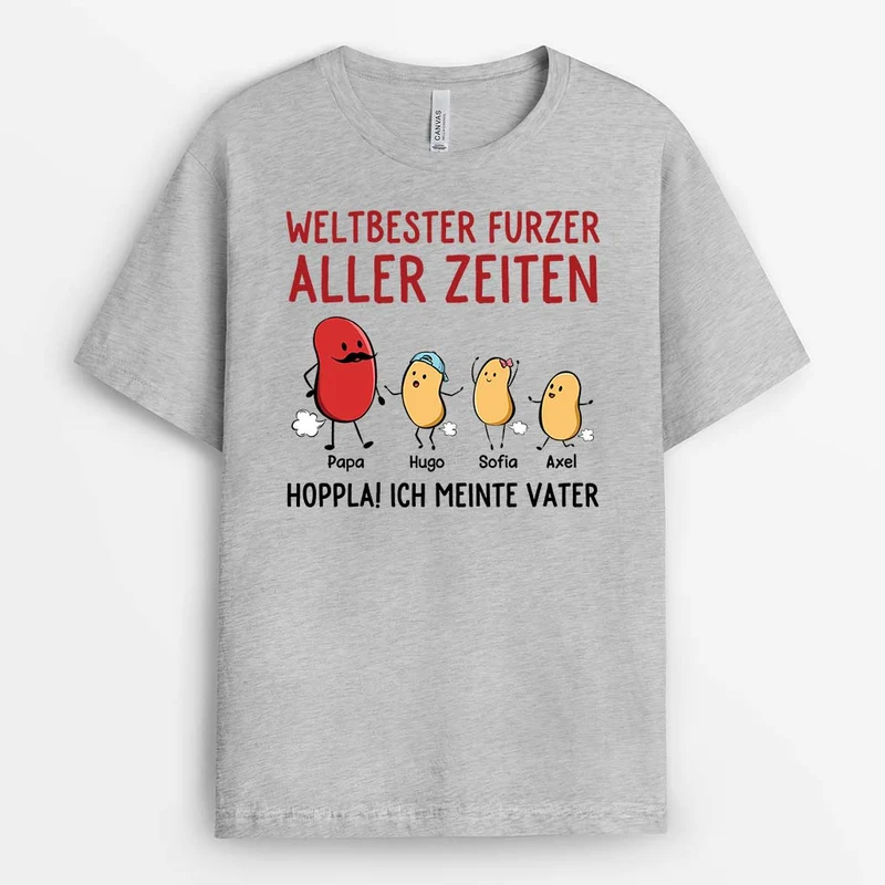 Bester Furzer Der Welt - Personalisiertes Geschenk | T-Shirt für Papas