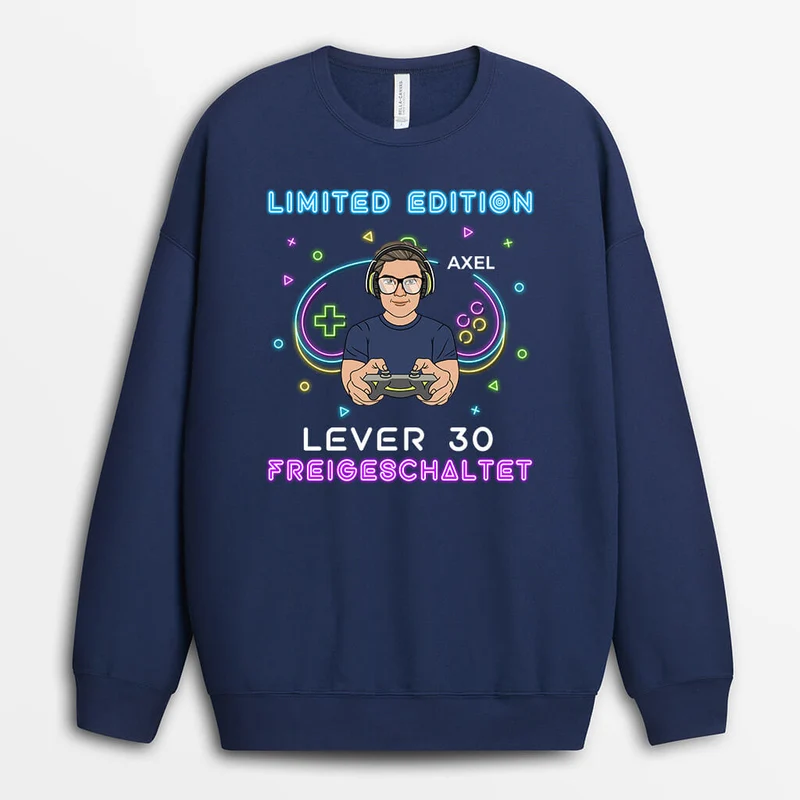 Personalisierter Level 30 Freigeschaltet Geburtstag Pullover