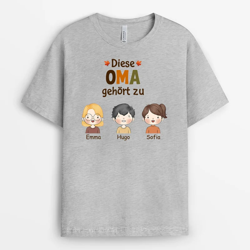 Personalisiertes Diese Mama Oma Gehört Zu Herbst T-shirt