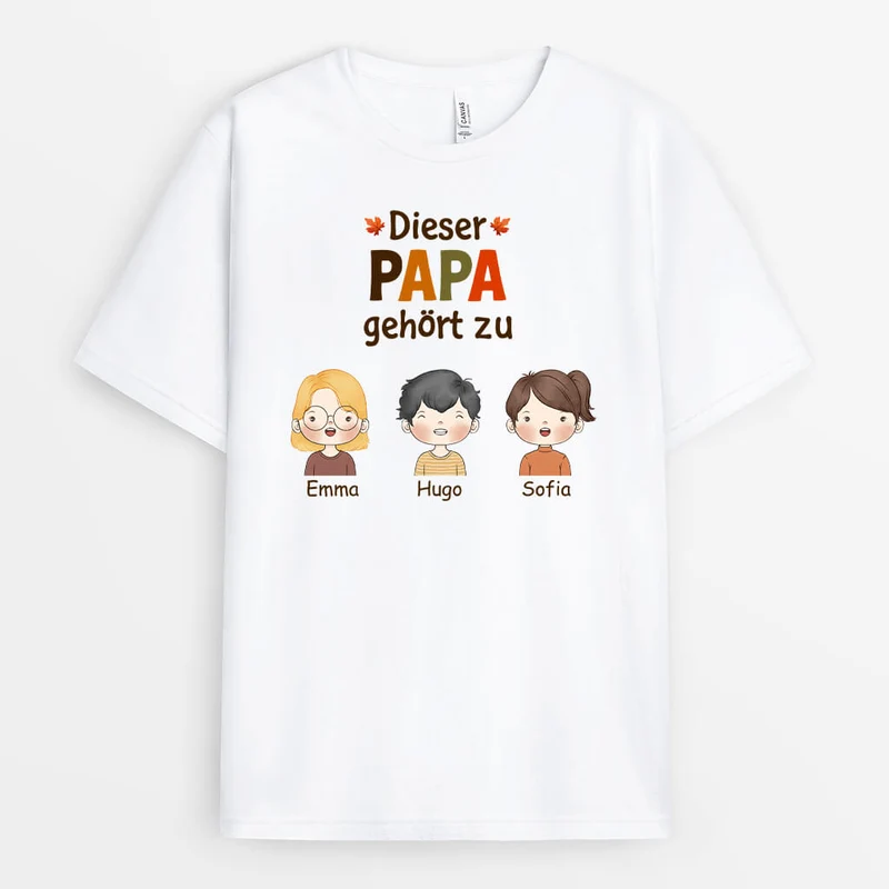 Personalisiertes Dieser Papa Opa Gehört Zu Herbst T-shirt