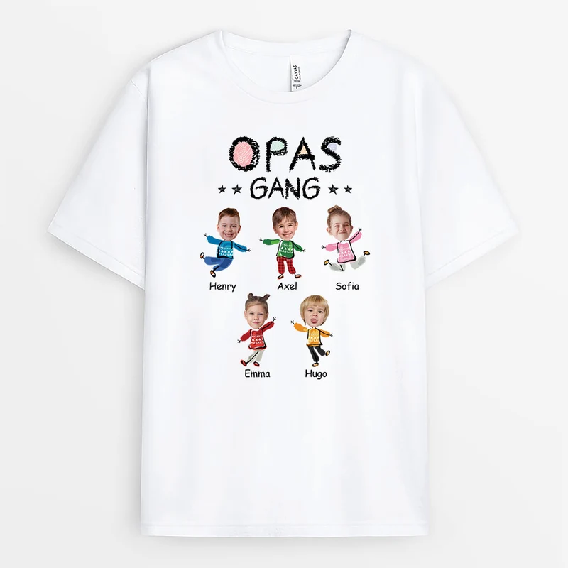 Opas Bande Und Weihnachtsbaum - Personalisiertes Geschenk | T-Shirt für Opas