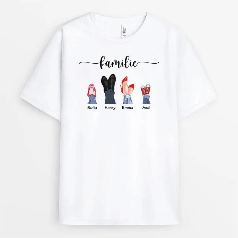 Die Familie - Personalisiertes Geschenk | T-shirt für die Familie