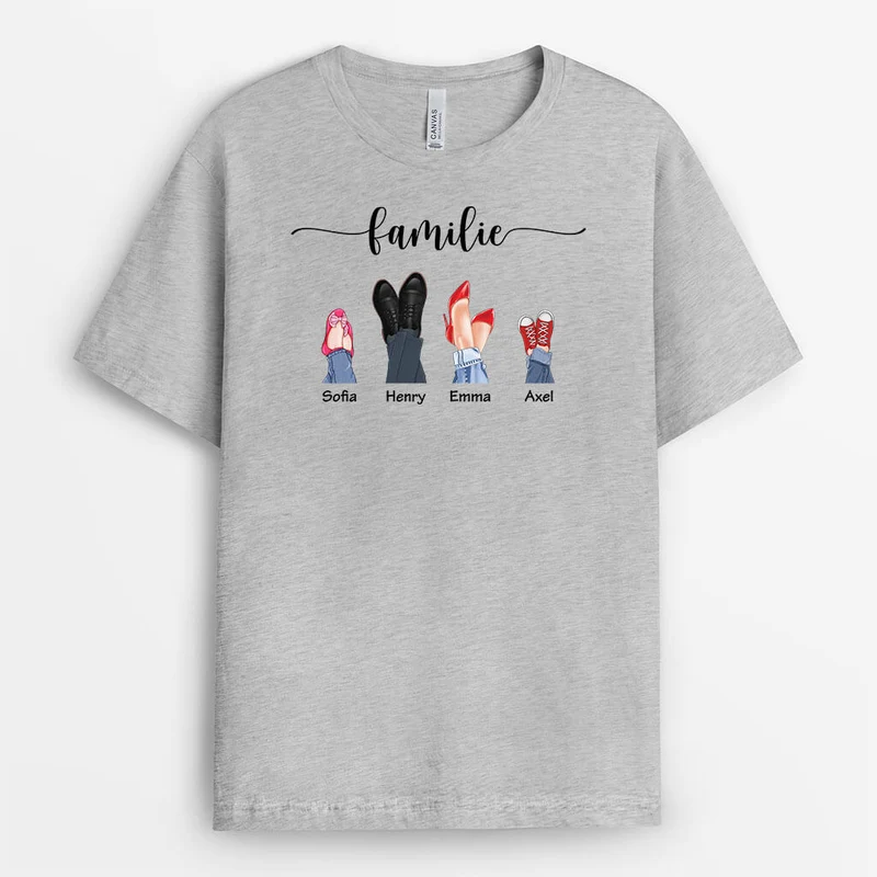 Die Familie - Personalisiertes Geschenk | T-shirt für die Familie