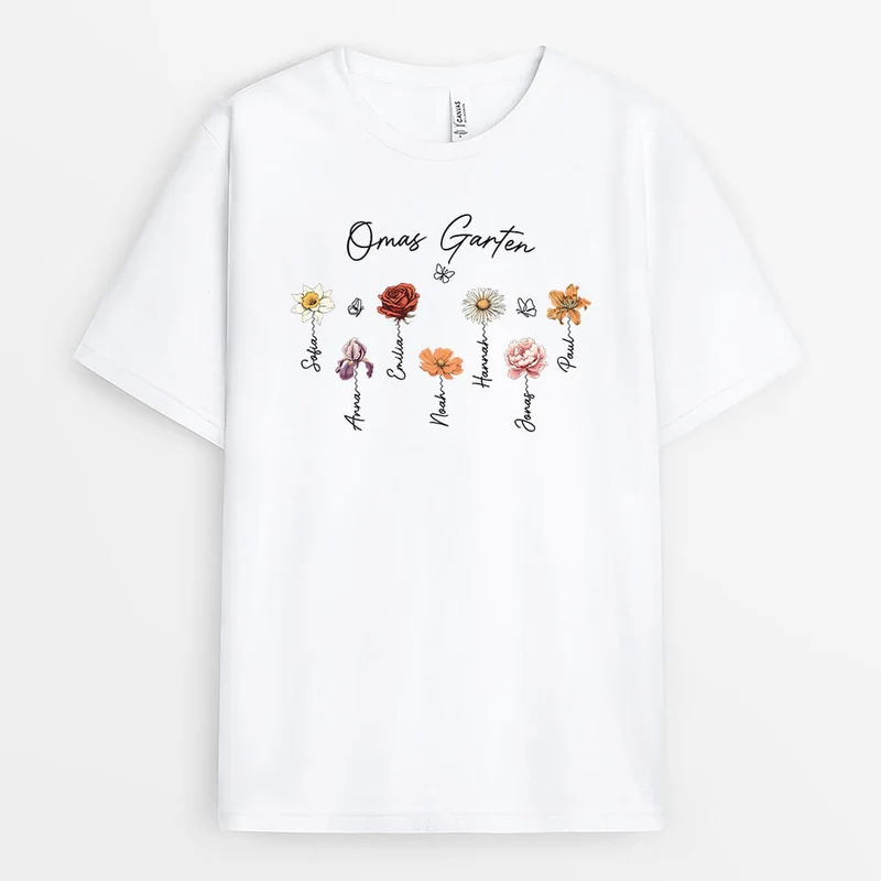 Omas/Mamas Garten - Personalisiertes Geschenk | T-shirt für Frauen