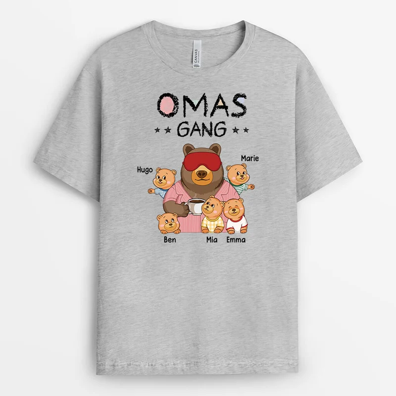 Omas/Mamas Bande Bär Wachsmalstift - Personalisiertes Geschenk | T-Shirt für Damen