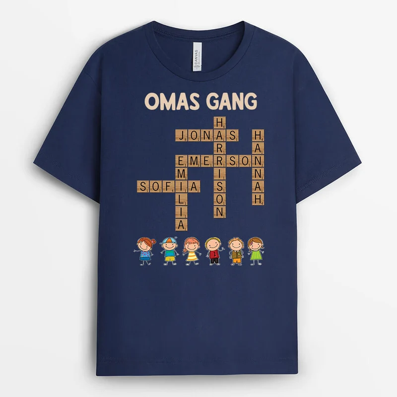 Opas/Papas Bande Mit Dem Kreuzworträtsel - Personalisiertes Geschenk | T-Shirt für Männer