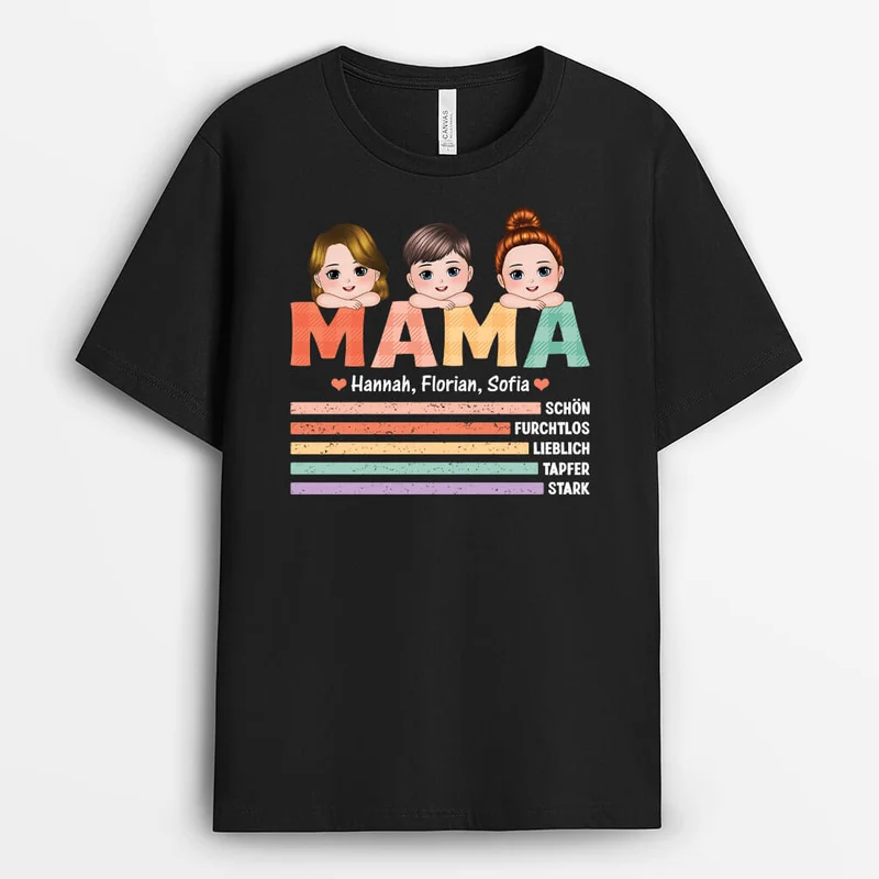 Mama Kinder - Personalisiertes Geschenk | T-Shirt für Mamas