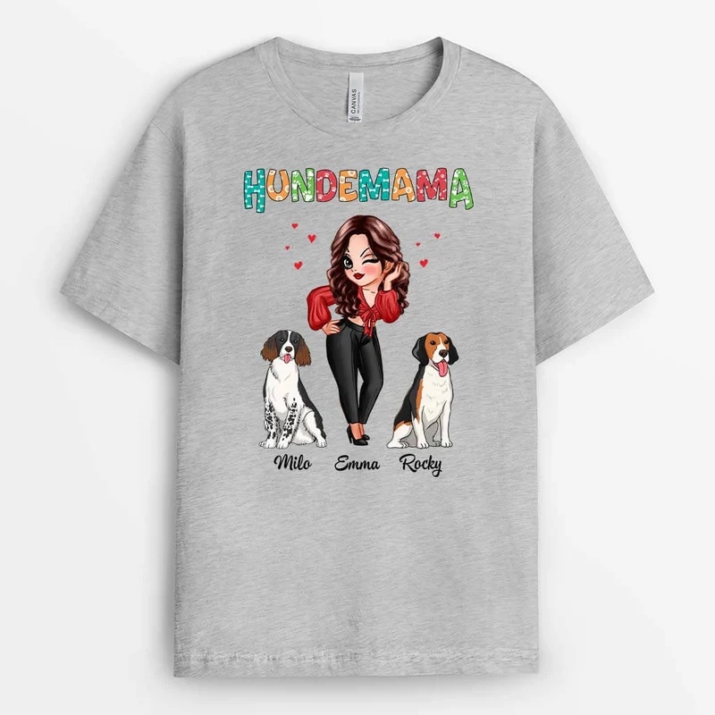 Hundemama - Personalisiertes Geschenk | T-shirt für Hundeliebhaber
