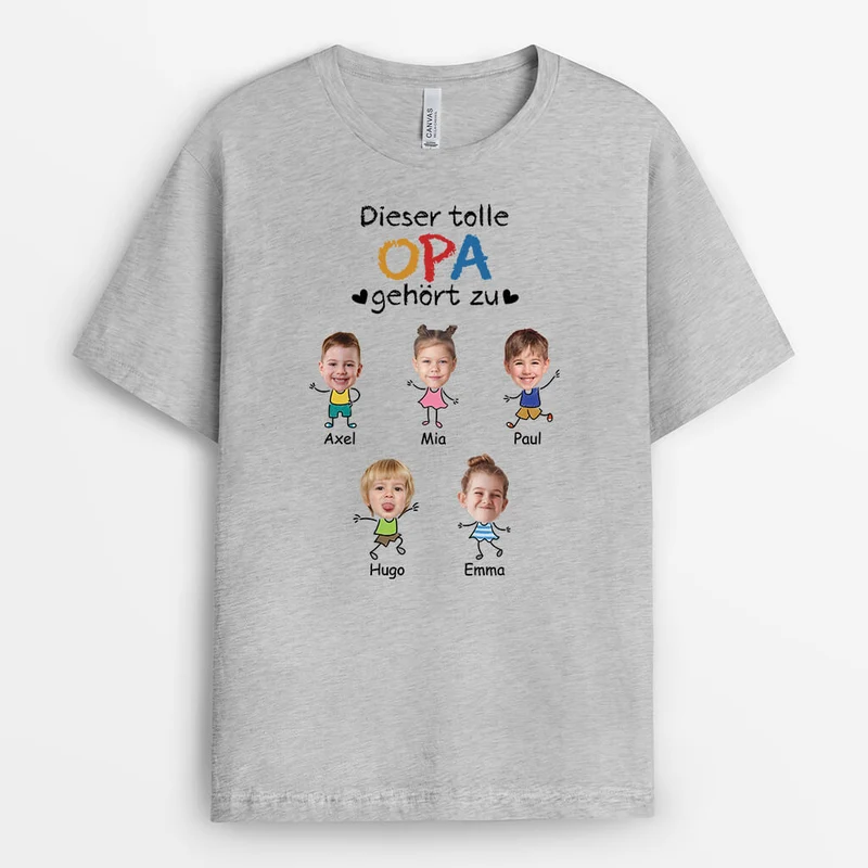 Diese Opa Gehört Zu - Personalisiertes Geschenk | T-shirt für Opas
