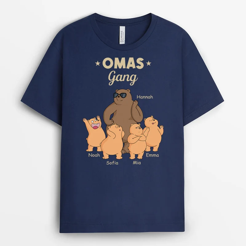 Papas/Opas Bande Bär - Personalisiertes Geschenk | T-shirt für Papas