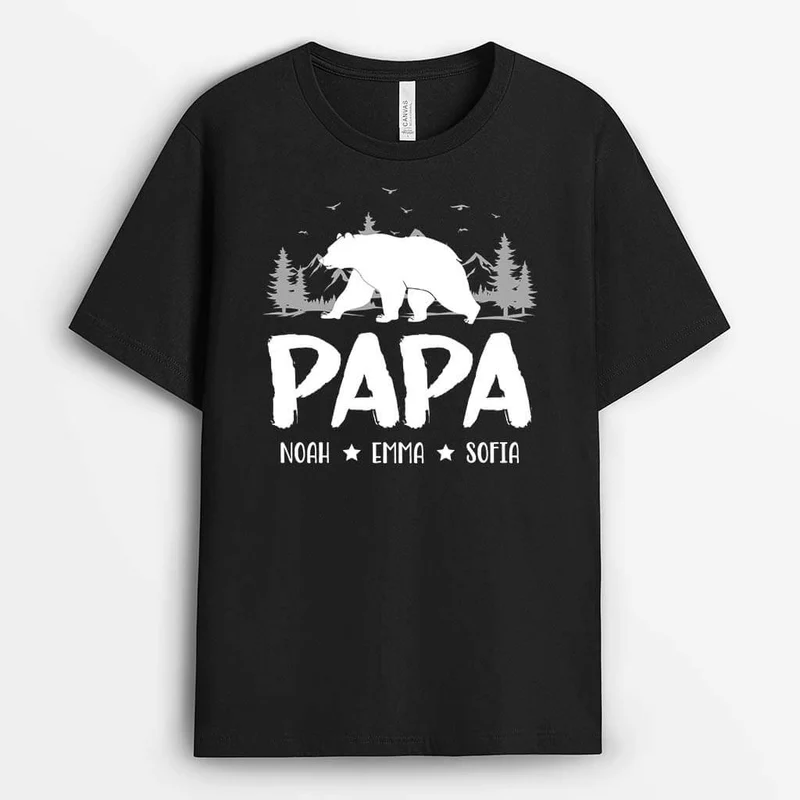 Papa Bär - Personalisiertes Geschenk | T-shirt für Papas