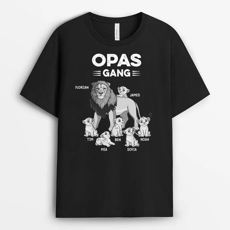 Opas/Papas Bande - Personalisiertes Geschenk | Weißes T-Shirt für Männer
