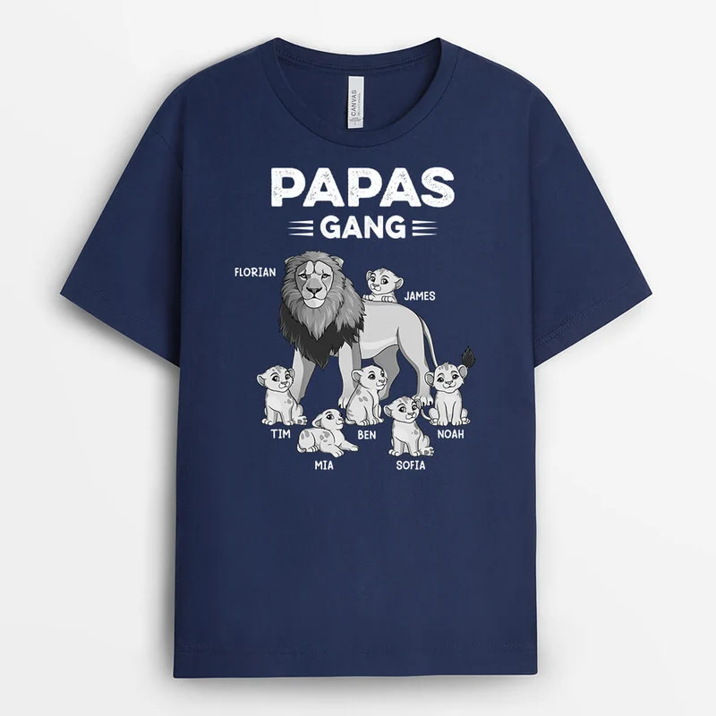 Opas/Papas Bande - Personalisiertes Geschenk | Weißes T-Shirt für Männer