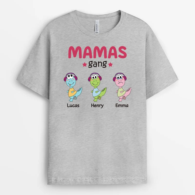 Papas/Opas Bande mit Dinosaurier - Personalisiertes Geschenk | T-Shirt für Männer