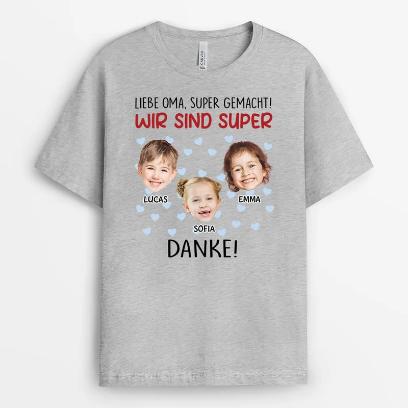 Lieber Papa/Opa Super Gemacht Ich Bin Super - Personalisiertes Geschenk | T-Shirt für Männer