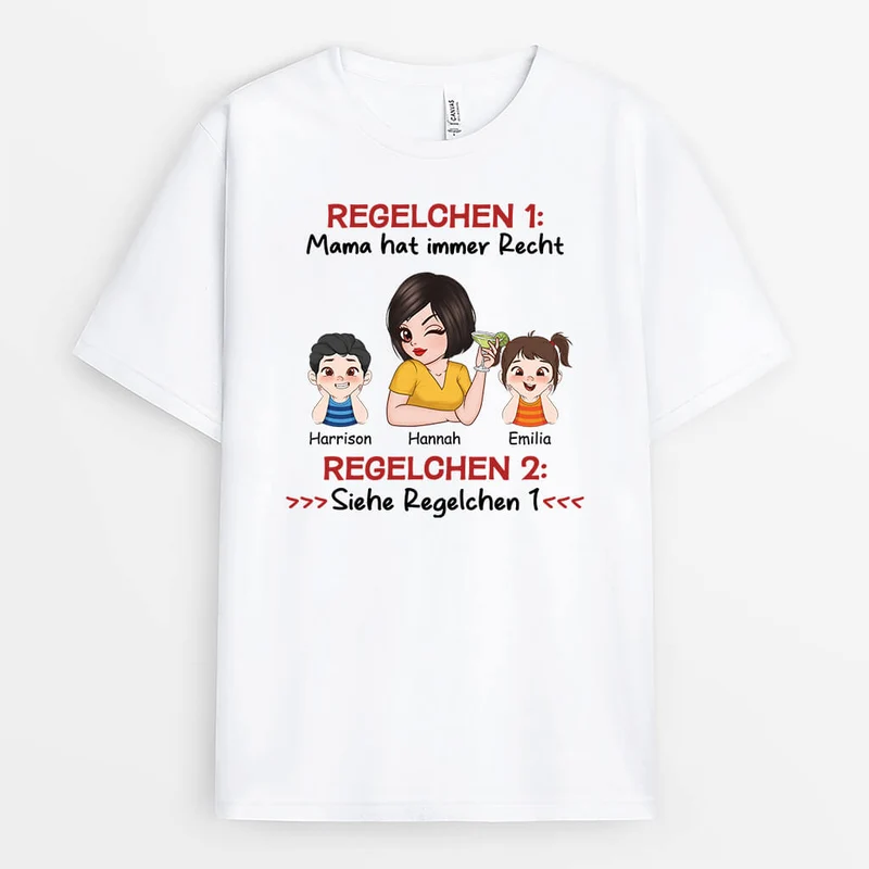 Mamas Regelchen - Personalisiertes Geschenk | T-Shirt für Mamas