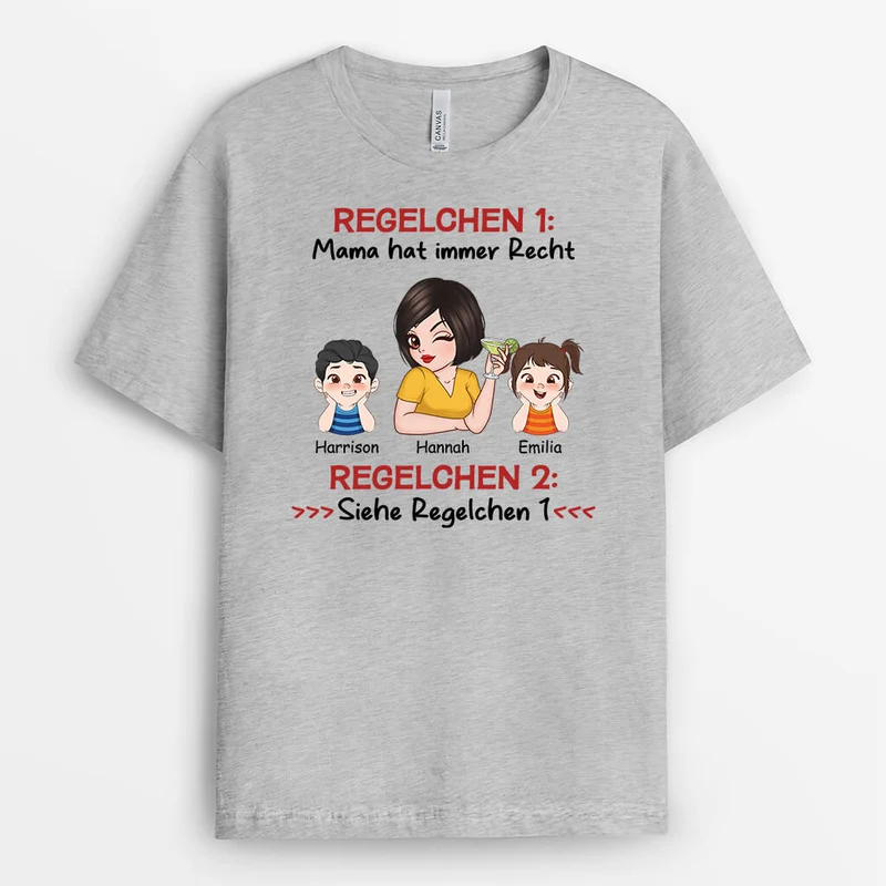 Mamas Regelchen - Personalisiertes Geschenk | T-Shirt für Mamas