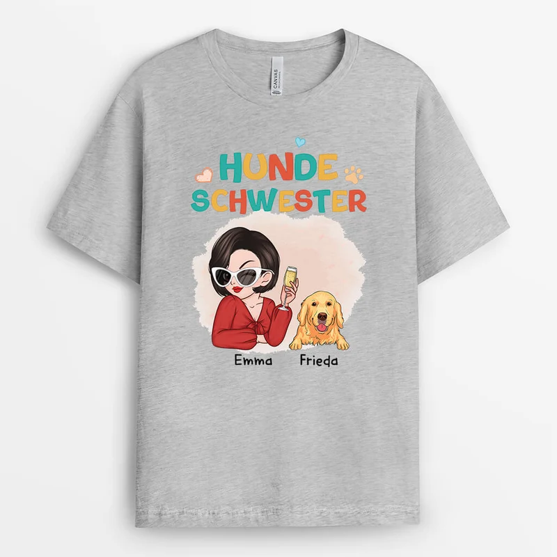 Hundemama - Personalisiertes Geschenk | T-Shirt für Hundeliebhaber