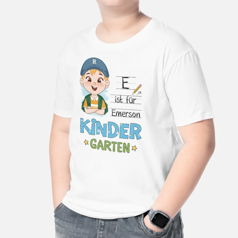 Kindernamen Und Kindergarten - Personalisiertes Geschenk | T-Shirt für Kinder