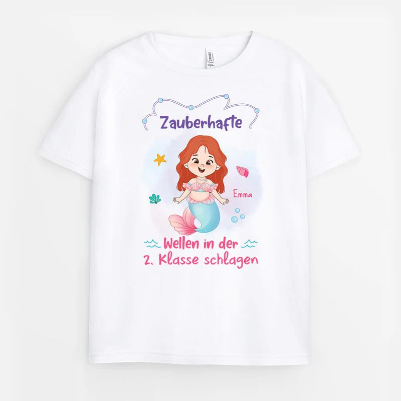 Zauberhafte Wellen In Der ... Klasse Schlagen - Personalisiertes Geschenk | T-Shirt für Kinder