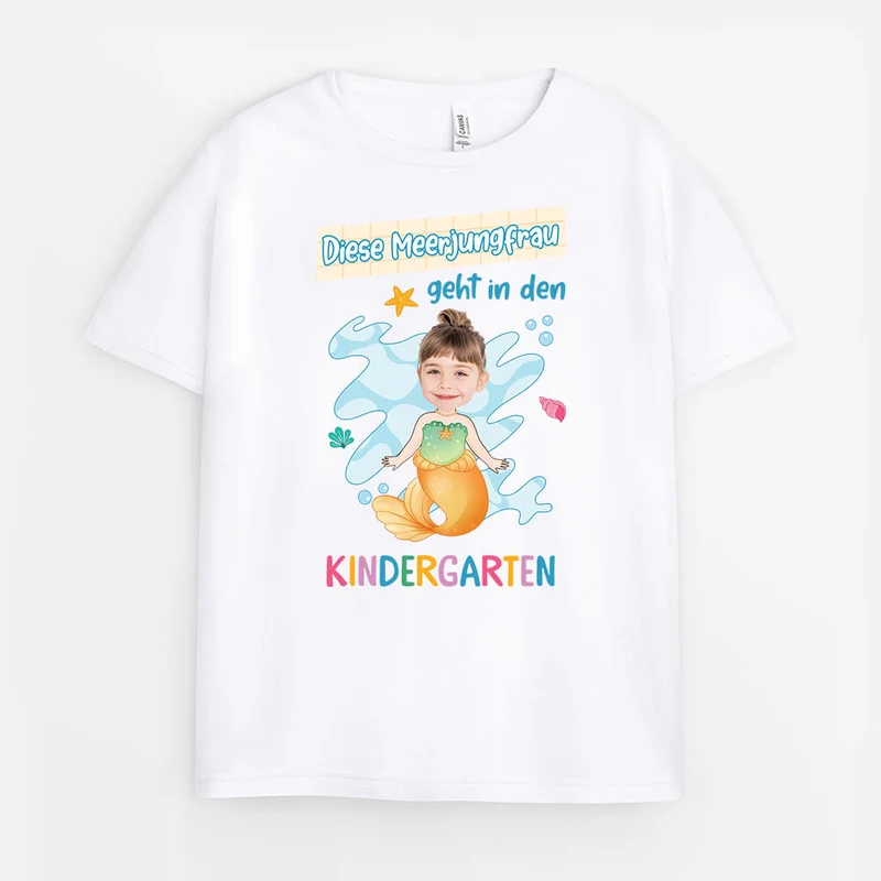 Diese Meerjungfrau/Dieser Meerjungmann Geht In Den Kindergarten - Personalisiertes Geschenk | T-Shirt für Kinder