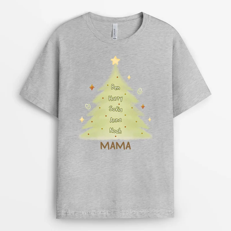 Oma Weihnachtsbaum - Personalisiertes Geschenk | T-Shirt für Omas zu Weihnachten
