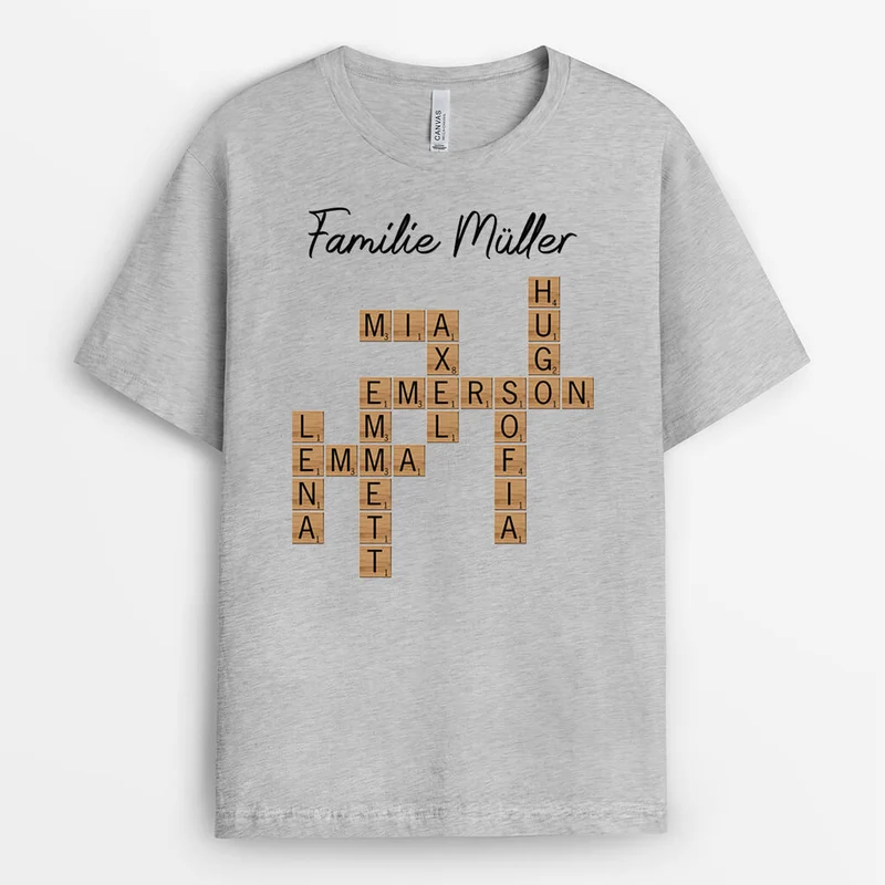 Die Familie Puzzle - Personalisiertes Geschenk | T-Shirt für die Familie