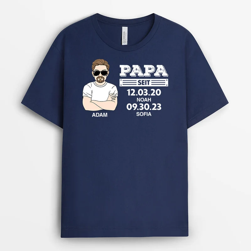 Papa Seit - Personalisiertes Geschenk | T-shirt für Papas