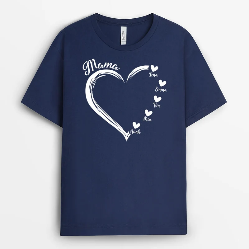 Oma mit Herz - Personalisiertes Geschenk | T-shirt für Omas