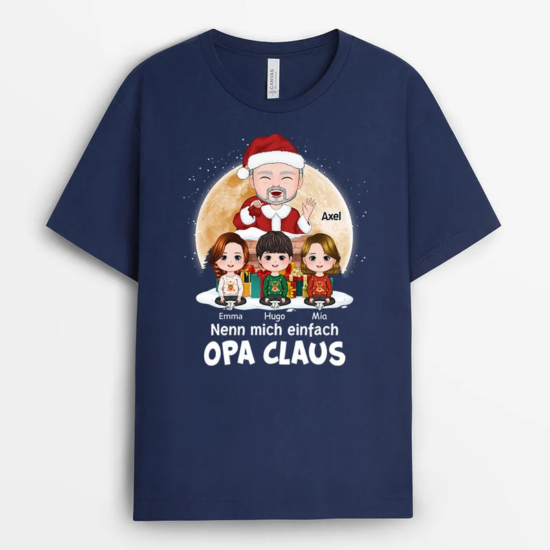 Nenn Mich Einfach Papa Klaus Weihnachten - Personalisiertes Geschenk | T-shirt für Papas