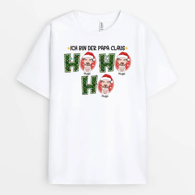 Ho Ho Ho Weihnachten - Personalisiertes Geschenk | T-shirt für Papas