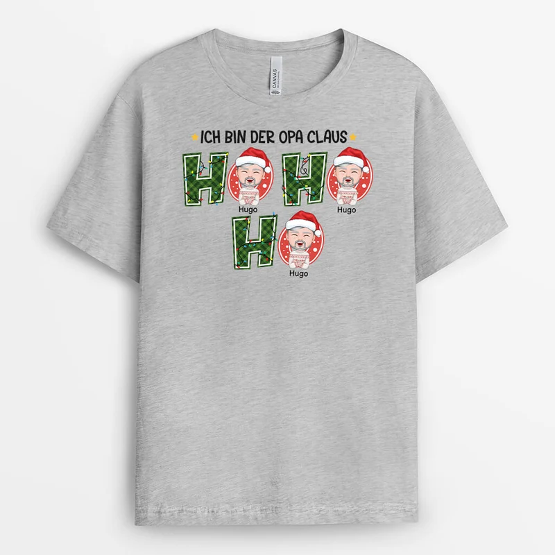 Ho Ho Ho Weihnachten - Personalisiertes Geschenk | T-shirt für Papas