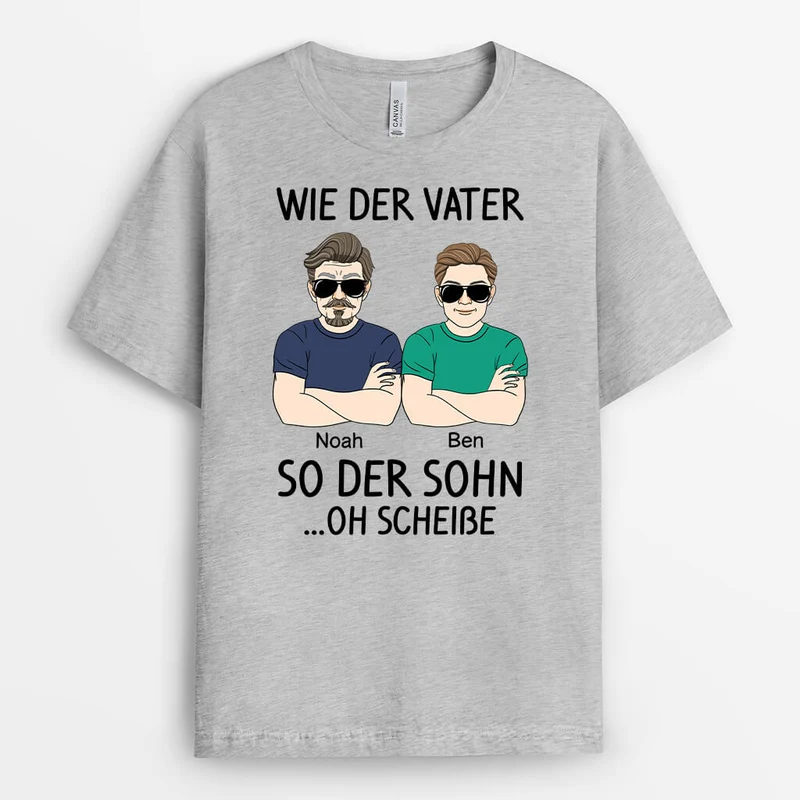 Wie Der Vater So Die Tochter - Personalisiertes Geschenk | T-shirt für Papas