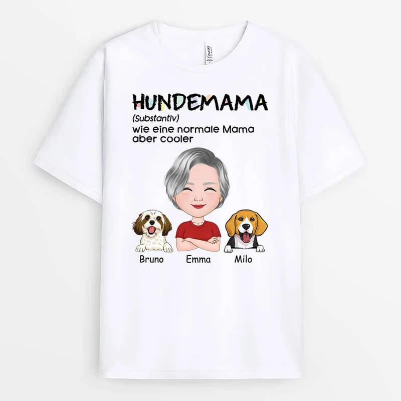 Definition Von Hundemama - Personalisiertes Geschenk | T-shirt für Hundeliebhaber