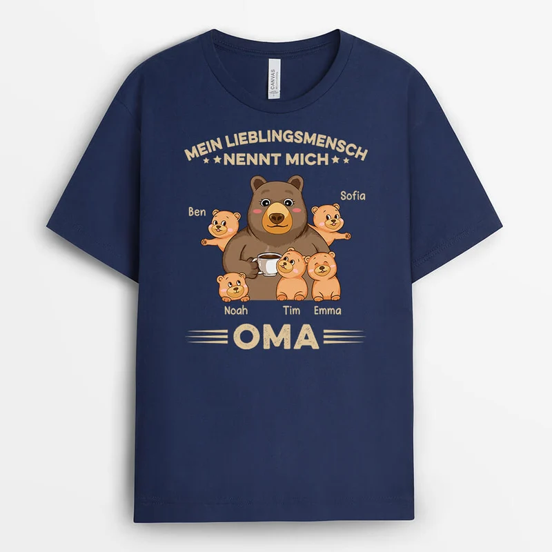 Meine Lieblingsmenschen Nennen Mich Oma - Personalisiertes Geschenk | T-shirt für Omas