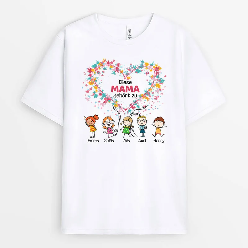 Diese Oma/Mama Gehört Zu - Personalisiertes Geschenk | T-shirt für Frauen
