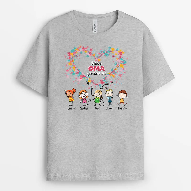 Diese Oma/Mama Gehört Zu - Personalisiertes Geschenk | T-shirt für Frauen