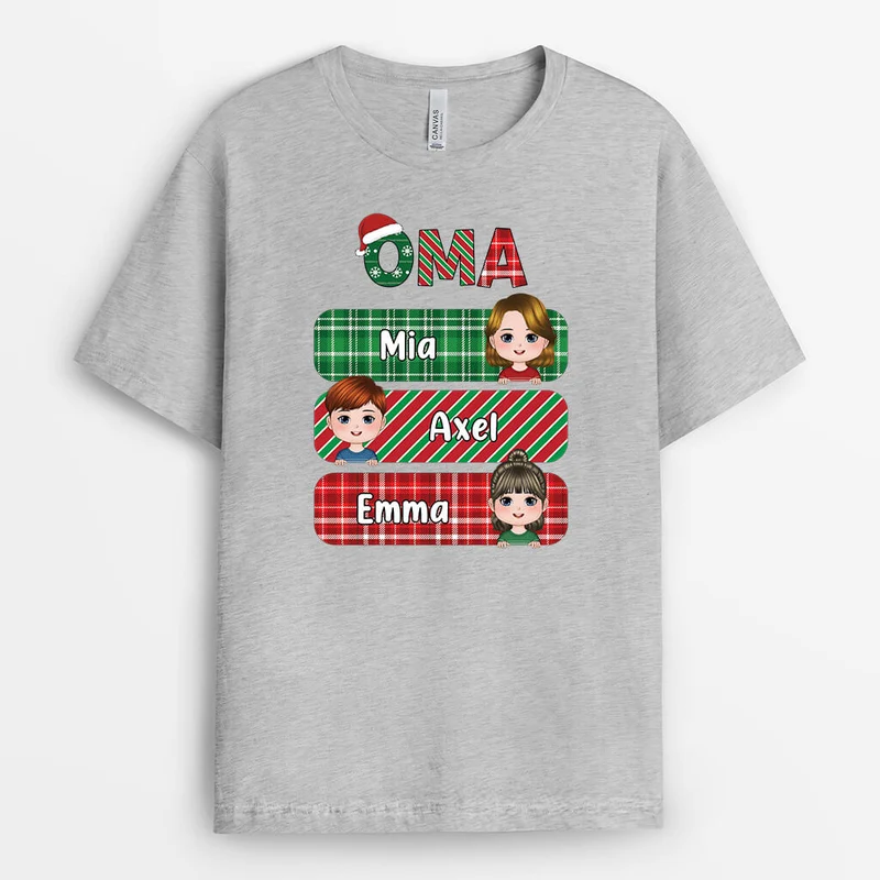 Diese Oma Gehört Zu Mit Weihnachtsmuster - Personalisiertes Geschenk | T-shirt für Oma