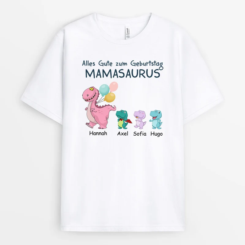 Alles Gute Zum Geburtstag Mamasaurus - Personalisierte Geschenke | T-Shirt für Mama/Oma