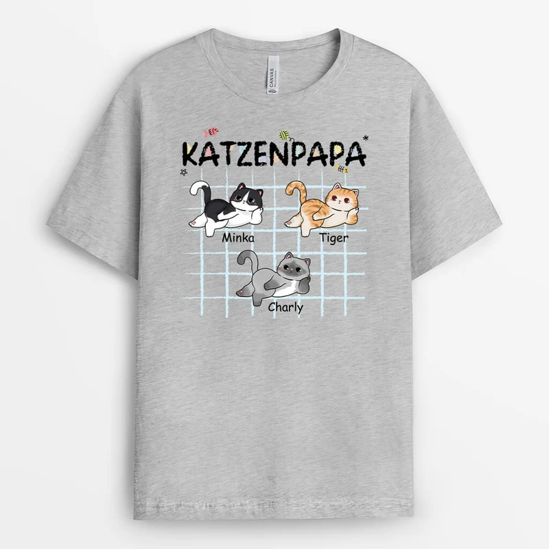 Katzenmama - Personalisiertes Geschenk | T-Shirt für Katzenliebhaber