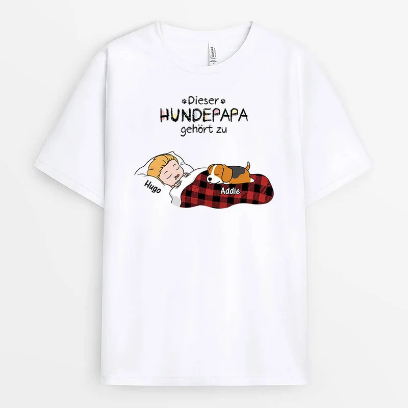 Diese Hundemama/Dieser Hundepapa Gehört Zu - Personalisiertes Geschenk | T-shirt für Hundeliebhaber