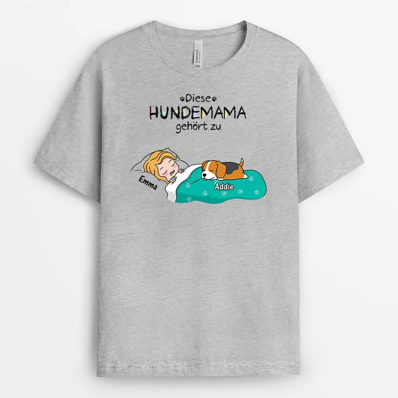 Diese Hundemama/Dieser Hundepapa Gehört Zu - Personalisiertes Geschenk | T-shirt für Hundeliebhaber